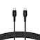 Belkin Cable - Braided Silicone - C To C - 2.0 - 1M - Black