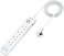 Remson Essential 6 Way 2 USB Ports + 4 AC Outlets Fast Charging Surge Protection 13A Power Strip With 3M Cable Length