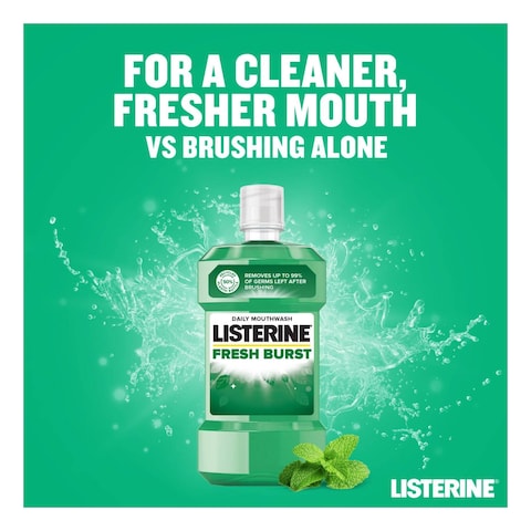 Listerine, Fresh Burst, Daily Mouthwash, Antibacterial Protection 250ml
