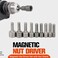 Hex Shank Nut Setter Set 9 Pcs, Handle Electric Nut Driver Drill Bit Socket Wrench Screw Magnetic HORUSDY SDY-94168