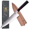KATSU Kitchen Chef Knife - Damascus Steel - Japanese Kitchen Knife - Handcrafted Octagonal Wood Handle - 8-inch -Wood Sheath &amp; Gift Box