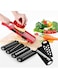 Cytheria Plastic Vegetable Fruit Slicers &amp; Cutter With Adjustable Stainless Steel Blades Red 32x10x11centimeter