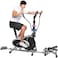 Skyland 5-in-1 Orbitrek Exercise Bike With Stepper, Twister &amp; Dumbbell For Home Use Gym Bike- Em-1133