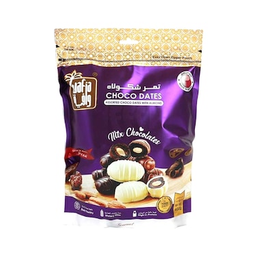 Wafia Mix Chocolates Dates With Almond Pouch 400gr
