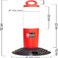RACO Traffic Safety Plastic Delineator Post, Red   76CM Flexible Warning Post with Demountable Base   Road Safety Bollard