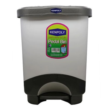 Kenpoly Pedal Bin No.2 Silver 18L
