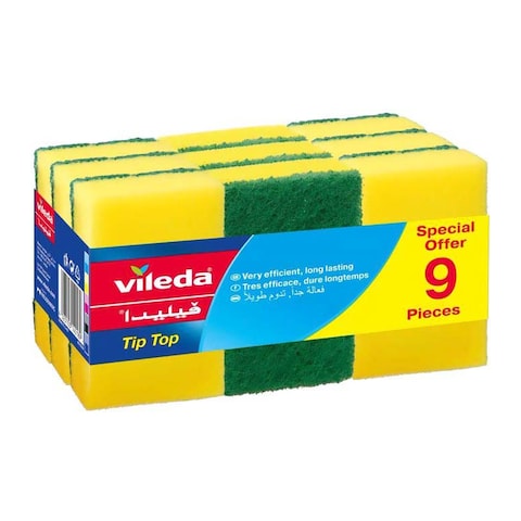 Vileda Tip Top Scourer Sponge 9 PCS