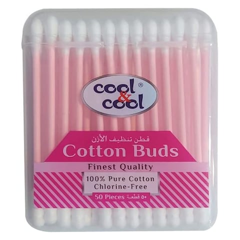 Buy Cool  Cool Cotton 50 Buds Pink in UAE