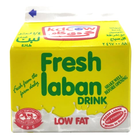 KD Cow Low Fat Fresh Laban Milk Drink 250ml
