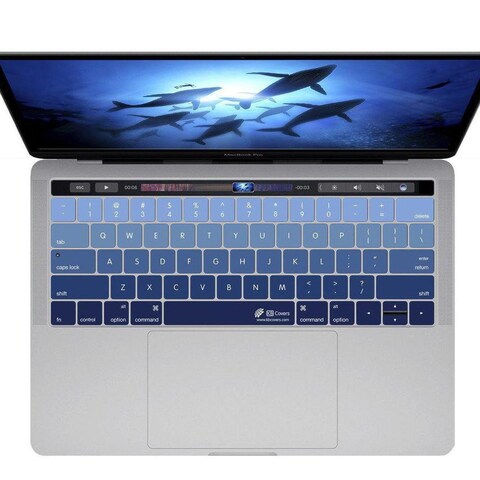 KB Covers - Keyboard Cover for MacBook Pro 13 and 15-inch - w/ Touch Bar Deep Blues