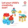 MOON Little Wagon Blocks Toys for Kids-30PCS (POLICE CAR)