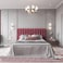 In House Latiso Velvet Bed Frame - King - 200x180 cm - Dark Pink