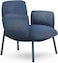 Navodesk Cloud Chair, Single Seater Sofa, Lounge &amp; Waiting Chair, Modern Fabric Armchair, Dark Blue