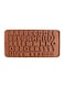 Generic 26 Alphabet Silicone Mold Brown 21X11X0.5Centimeter