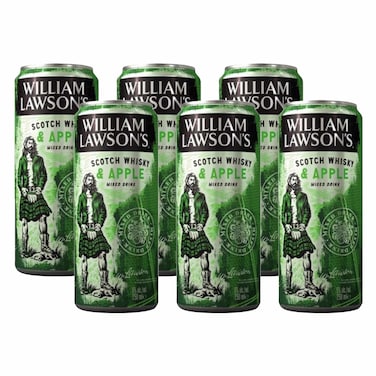 William Lawson&rsquo;s Scotch Whisky And Apple Mixed Drink 330ml x Pack of 6
