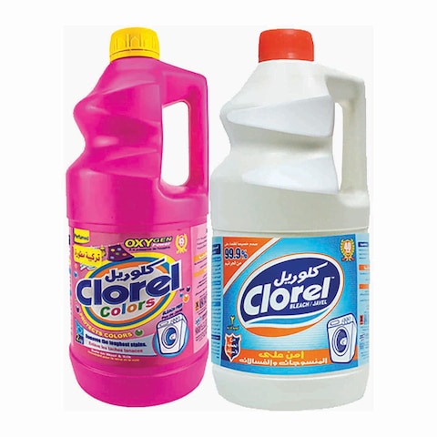 Clorel Original Bleach - 2 Kg + Laundry Color Care Detergent - 2 Kg
