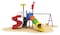 Rbwtoys Outdoor Play Toys Slide For Kids And Swing For Kids Playground Toys High Quality For Kids Activities Set Model No. RW-12044 Size 530&times;450&times;300cm