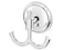 Double hook, chrome-plated