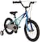 Mogoo Horizon Lightweight Magnesium Kids Bike 4-7 Years Old Boys Girls, Adjustable Height, Disc Handbrakes, Reflectors, Gift For Kids, 16-Inch Bicycle With Training Wheels - Blue/Orange