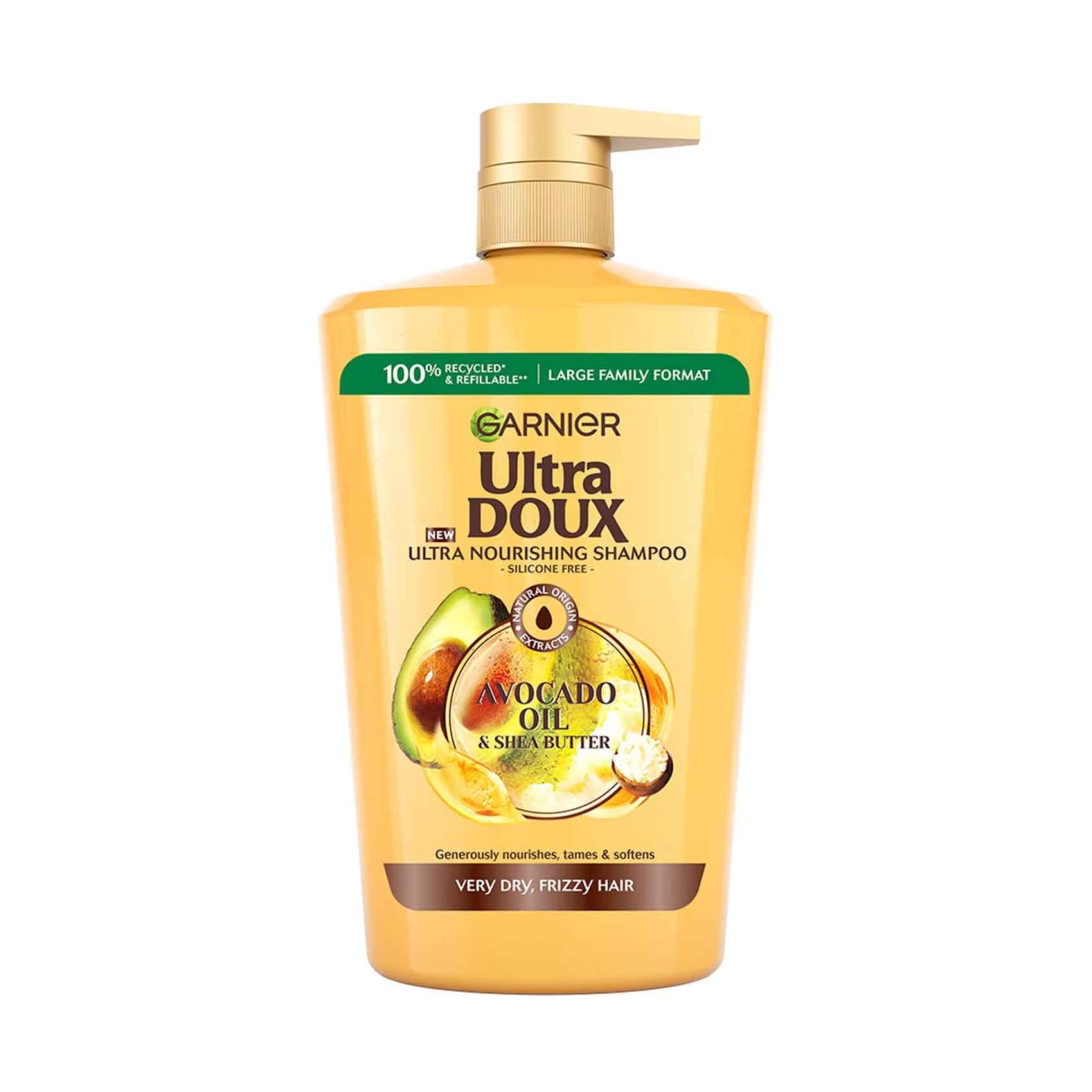 Garnier Ultra Doux Avocado Oil And Shea Butter Ultra Nourishing Shampoo 1000ml