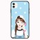 Theodor - Apple iPhone 12 Mini 5.4 inch Case Girl Wear Cap Flexible Silicone