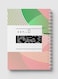 Lowha Spiral Notebook With 60 Sheets And Hard Paper Covers With Abstract Design, For Jotting Notes And Reminders, For Work, University, School