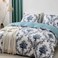 Luna Home-King size 6 pieces without filler, Bohemia design navy color, Bedding Set