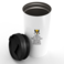 Loud Universe - Funny Quote White Travel Tumbler Yellow quote Minimal Quote Movie Stainless Steel Tumbler with Black Sip Lid