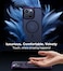 توراس غطاء مغناطيسي مقاوم للصدمات لهاتف iPhone 15 Pro Max، مغناطيسي قوي 18N، حماية عسكرية بطول 12 قدمًا، MagSafe، غطاء واقٍ شفاف غير لامع رفيع، سلسلة Guardian المغناطيسية، أرجواني داكن