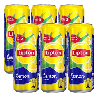 Lipton Non Carbonated Lemon Iced Tea 315ml x 6 Pieces