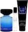 Dunhill Driven Blue 3.4 Oz Eau De Toilette Spray, 3 Oz Shower Gel, 0.15ml Travel Spray Men 3 PCs Gift Set