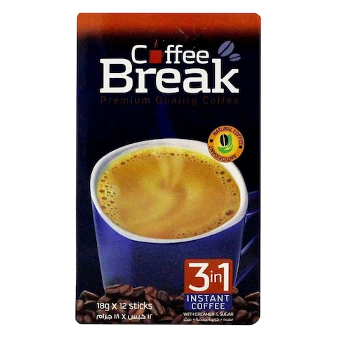 Coffee Break 3 In 1 Instant Coffee Mix 18g x Pack of 12