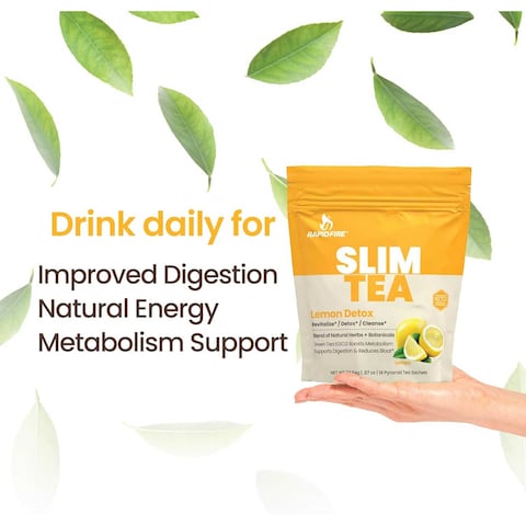 Rapidfire Slimtea 14-Day Herbal Teatox, Blend Of 14 Natural Herbs And Botanicals For Weight Loss Servings