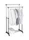 Generic Double Pole Clothes Portable Rack Silver/Black 78X42X160Cm