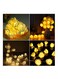 Generic 20 LED Rose String Lights For Wedding Decoration Yellow 2meter