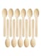 Marrkhor 100 Pieces Wooden Spoons, Natural Birch Wood, Eco Friendly Biodegradable Compostable Cutlery 6.5 Inch