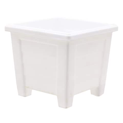 KENPOLY SQUARE PLANTER NO.1 WHT