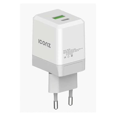 Iconz Fast Wall Charger PD+QC - 30 Watt - White
