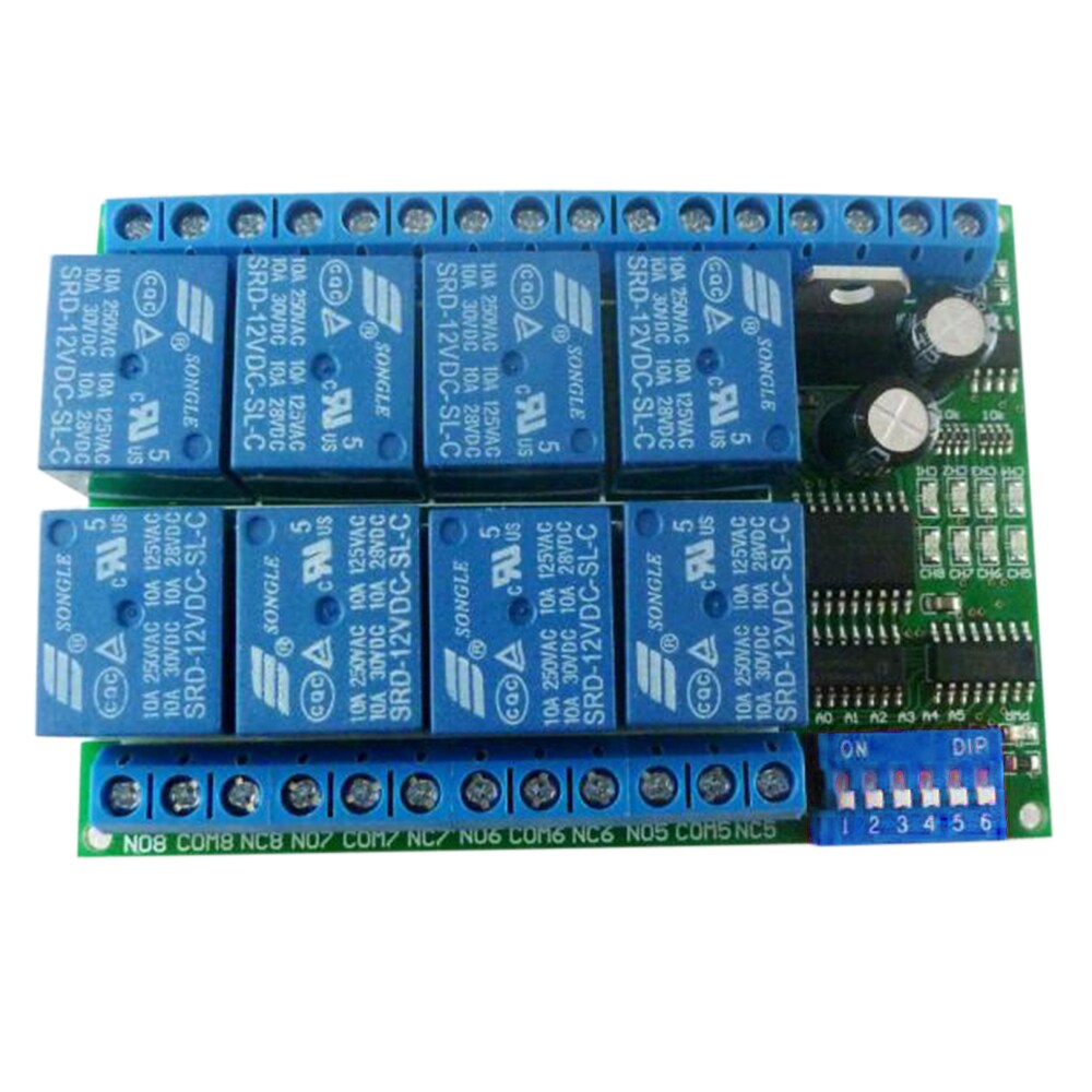 Buy Generic-12V 8CH RS485 Relay Modbus RTU Protocol Serial Port Remote ...