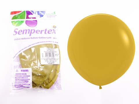 Sempertex 3 pcs, 24&quot; Round Balloons, Fashion Mustard, Latex Balloon