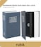 Rubik Book Safe With Key Lock, Home Dictionary Diversion Secret Book Metal Safe Lock Box, 26.7 x 20 x 6.5cm - Navy Blue Large