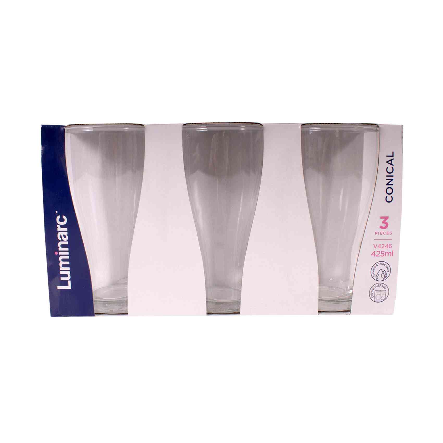 Luminarc 42.5Cl Goblet Conical 3Pc