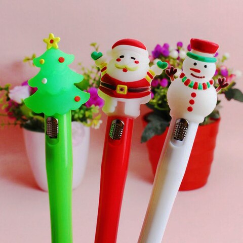 6-Piece Christmas Ballpoint Light Up Multicolour Pens