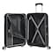 Eminent Hard Case Medium Checked Travel Bag Luggage Trolley Polypropylene Lightweight 4 Quiet Double Spinner Wheels Suitcase With TSA Lock B0002 Black