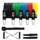 Generic-11pcs Fitness Puller Set Resistance Belt Kit Multifunctional Exercise Elastics Tubes for Training Gym Bodybuilding Sport Workout
