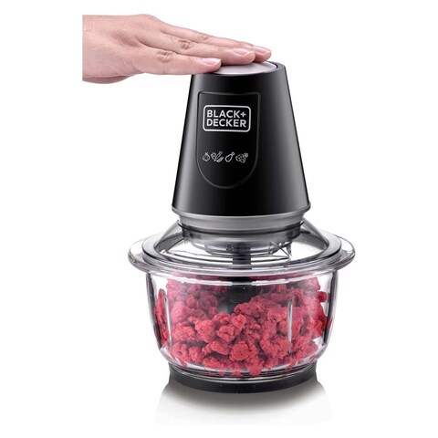 Black+Decker Vertical Chopper with Glass Bowl - 400 Watt - Black - GC430