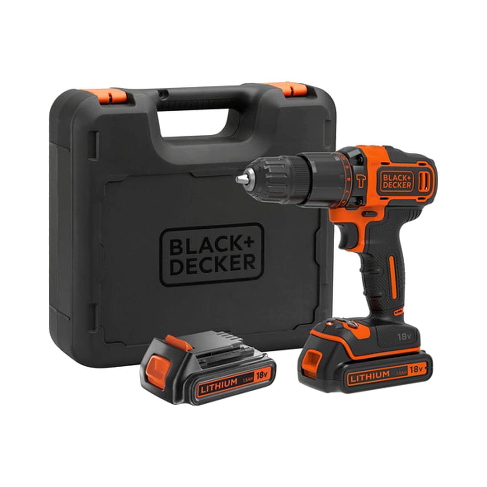 Buy Black+Decker Speed Hammer Drill 18V With Batteries And Kit