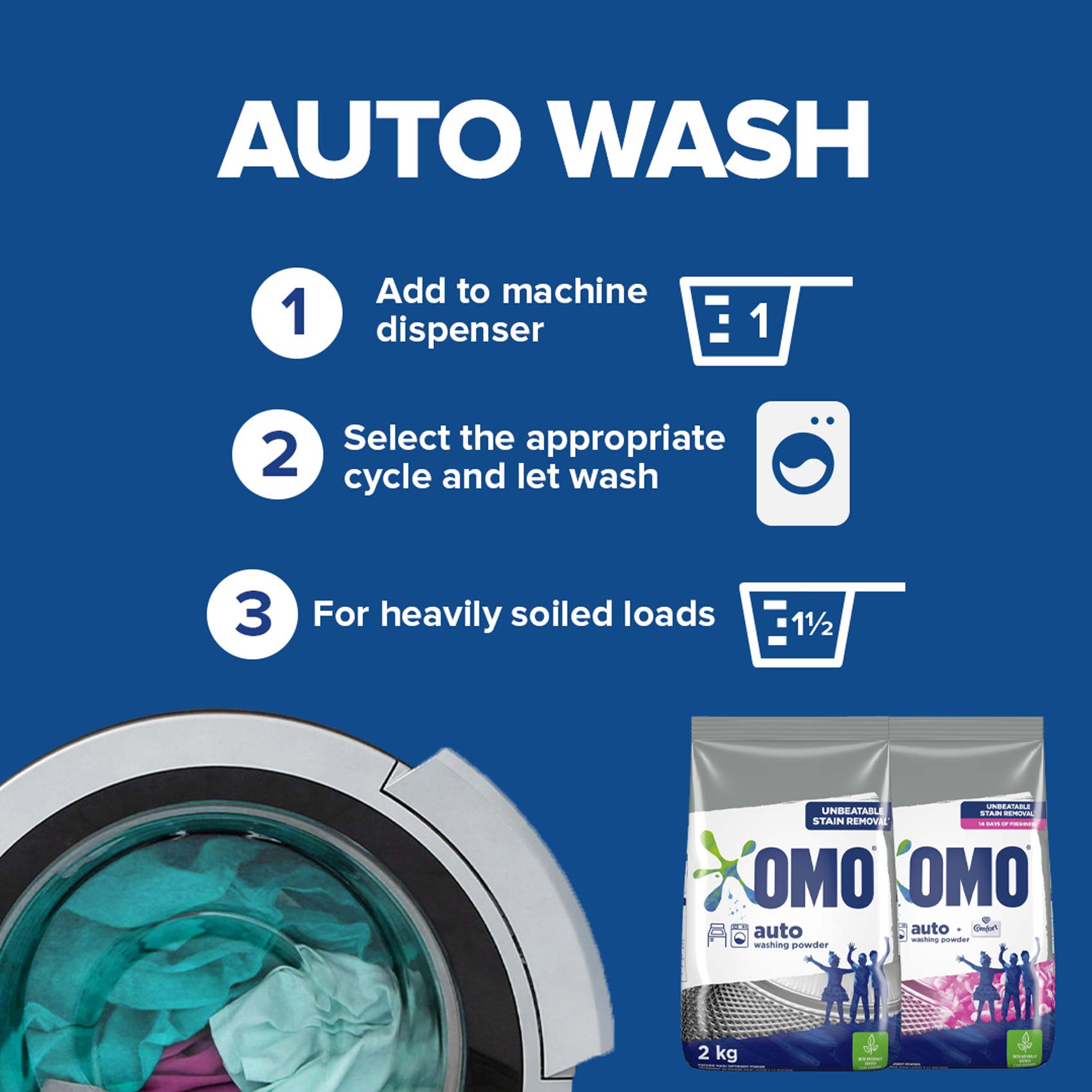 Omo Autowash Extra Fresh 2Kg
