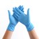 Decdeal - Industrial Nitrile Gloves Latex Free Powder FreeTextured Disposable Medium Box of 100 (Sky Blue)