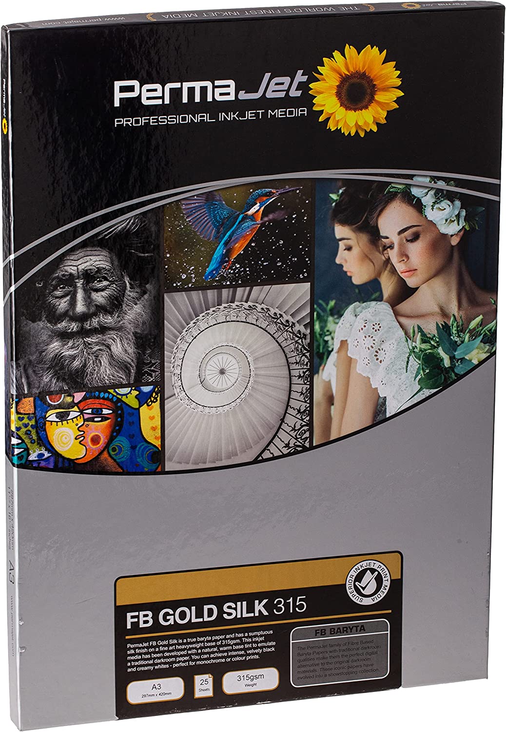 Buy Permajet Apj22723 Fb Gold Silk 315 A3 Size Photo Paper, 25 Sheets ...